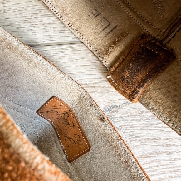 True Vintage Handmade Genuine Leather Brown Western Cowboy Boots USA - Picture 8 of 9